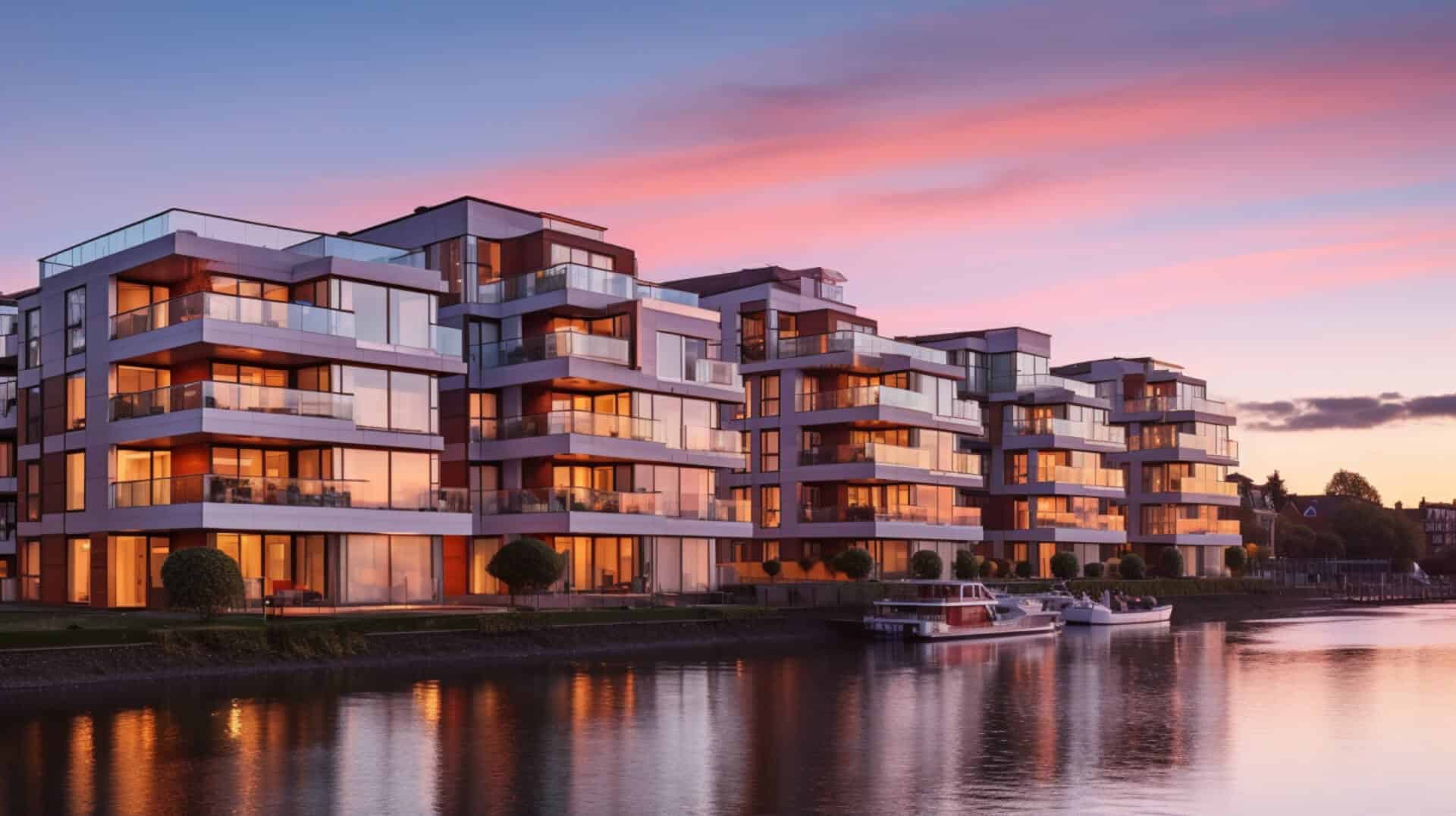 001 vibrant putney flats at sunset with sold sign 0 0